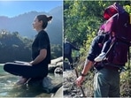 Anushka Sharma meditates by the river, hikes with Virat Kohli and Vamika. (Instagram) Anushka Sharma meditates by the river, hikes with Virat Kohli and Vamika. (Instagram)