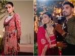 Athiya Shetty in two gorgeous looks during her wedding festivities. (Instagram) Athiya Shetty in two gorgeous looks during her wedding festivities. (Instagram)