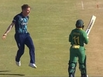 Sam Curran celebrates after dismissing Temba Bavuma in SA vs ENG 2nd ODI(Twitter) Sam Curran celebrates after dismissing Temba Bavuma in SA vs ENG 2nd ODI(Twitter)
