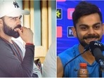 Virat Kohli at the ashram (L); Kohli during a press conference in 2016(ANI/YouTube) Virat Kohli at the ashram (L); Kohli during a press conference in 2016(ANI/YouTube)