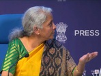 Union finance minister Nirmala Sitharaman expressed amusement at a reporter's question about Opposition's view of the Union Budget 2023 during press briefing on Wednesday, February 1, 2023. (DD News) Union finance minister Nirmala Sitharaman expressed amusement at a reporter's question about Opposition's view of the Union Budget 2023 during press briefing on Wednesday, February 1, 2023. (DD News)