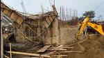Locals alleged that the contractor, despite their objections carried on building the bridge by using substandard materials (HT Photo) Locals alleged that the contractor, despite their objections carried on building the bridge by using substandard materials (HT Photo)