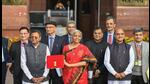Union finance minister Nirmala Sitharaman ahead of the Budget presentation. (ANI) Union finance minister Nirmala Sitharaman ahead of the Budget presentation. (ANI)