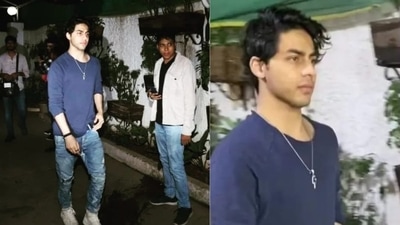 Aryan Khan at Almost Pyaar With DJ Mohabbat screening in Mumbai. Aryan Khan at Almost Pyaar With DJ Mohabbat screening in Mumbai.