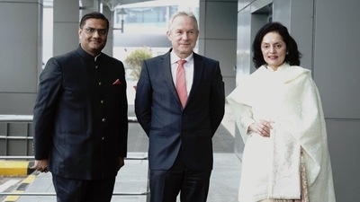 Korosi, who arrived in India on Sunday on a three-day visit at the invitation of External Affairs Minister S Jaishankar, landed in Bengaluru on Monday. (Twitter/@MEAIndia) Korosi, who arrived in India on Sunday on a three-day visit at the invitation of External Affairs Minister S Jaishankar, landed in Bengaluru on Monday. (Twitter/@MEAIndia)