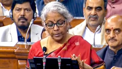 Budget 2023: Union Finance Minister Nirmala Sitharaman presents the Union Budget 2023-24 in the Lok Sabha, (PTI)