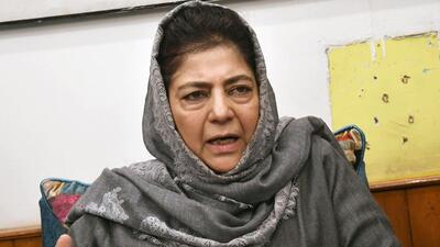 Peoples Democratic Party chief Mehbooba Mufti addresses a press conference in Srinagar on Wednesday. (ANI) Peoples Democratic Party chief Mehbooba Mufti addresses a press conference in Srinagar on Wednesday. (ANI)