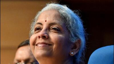 Union finance minister Nirmala Sitharaman during a post budget press conference, in New Delhi on Wednesday. (ANI) Union finance minister Nirmala Sitharaman during a post budget press conference, in New Delhi on Wednesday. (ANI)