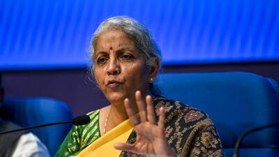 Union finance minister Nirmala Sitharaman in New Delhi on Wednesday. (Raj K Raj/ HT Photo) Union finance minister Nirmala Sitharaman in New Delhi on Wednesday. (Raj K Raj/ HT Photo)