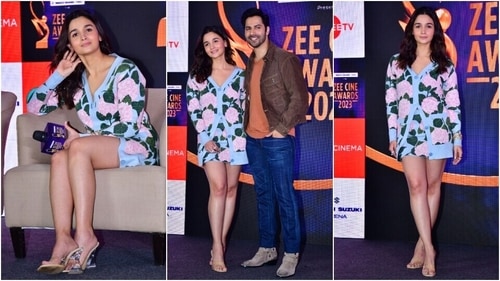 Alia Bhatt with Varun Dhawan. (HT Photo/Varinder Chawla)