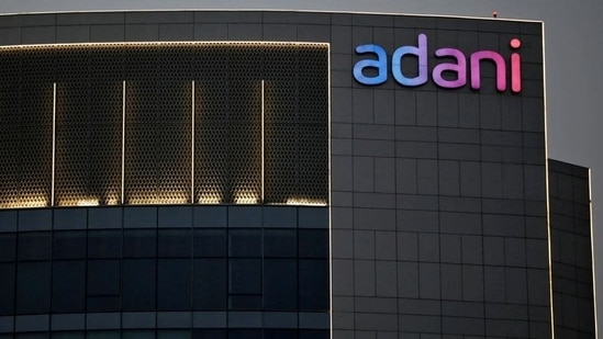 The logo of the Adani Group is seen on the facade of one of its buildings.(Amit Dave / REUTERS)