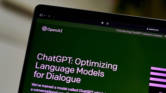 The OpenAI website ChatGPT (Bloomberg)