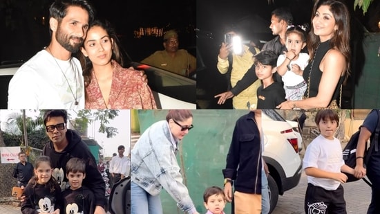 Bollywood celebrities at Karan Johar's kids' birthday party in Mumbai. (Varinder Chawla/Viral Bhayani/ Yogen Shah)((Varinder Chawla/Viral Bhayani/ Yogen Shah)