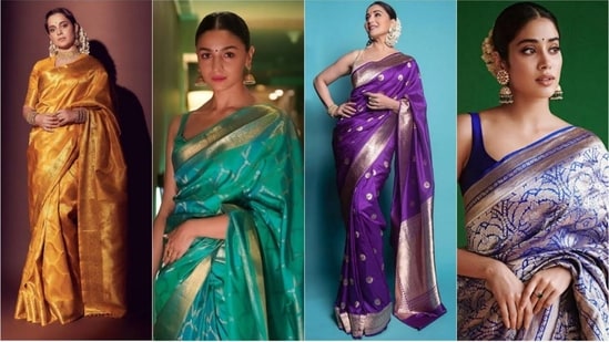 Silk sarees are known for their luxurious texture, elegant draping style, and intricate designs, making them a beautiful choice for formal events, such as weddings. 