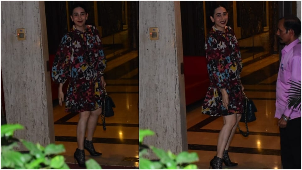 Karisma Kapoor at Kareena Kapoor's bash. (HT Photo/Varinder Chawla)