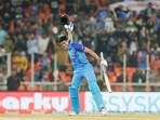 Ahmedabad, Feb 01 (ANI): India's Shubman Gill celebrates his maiden T20I century during the 3rd T20 match against New Zealand, at Narendra Modi Stadium, in Ahmedabad on Wednesday. (ANI Photo) (ANI) Ahmedabad, Feb 01 (ANI): India's Shubman Gill celebrates his maiden T20I century during the 3rd T20 match against New Zealand, at Narendra Modi Stadium, in Ahmedabad on Wednesday. (ANI Photo) (ANI)