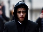 Manchester United's Mason Greenwood leaves the Manchester Magistrates court in Manchester, Britain, November 21, 2022(REUTERS)