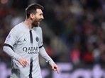 Paris Saint-Germain's Argentine forward Lionel Messi celebrates after scoring a goal during the French L1 football match between Montpellier Herault SC and Paris Saint-Germain (PSG) at Stade de la Mosson in Montpellier, southern France on February 1, 2023. (Photo by Pascal GUYOT / AFP)(AFP) Paris Saint-Germain's Argentine forward Lionel Messi celebrates after scoring a goal during the French L1 football match between Montpellier Herault SC and Paris Saint-Germain (PSG) at Stade de la Mosson in Montpellier, southern France on February 1, 2023. (Photo by Pascal GUYOT / AFP)(AFP)