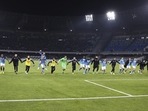 Napoli beat Juventus 5-1 this term with Osimhen and Kvaratskhelia, who leads the league’s assists tally, running rings around a team that won nine Serie A titles between 2011-12 and 2019-20.(AP) Napoli beat Juventus 5-1 this term with Osimhen and Kvaratskhelia, who leads the league’s assists tally, running rings around a team that won nine Serie A titles between 2011-12 and 2019-20.(AP)