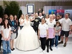 The image shows the largest wearable cake dress made by Natasha Coline Kim Fah Lee Fokas. (Guinness World Records) The image shows the largest wearable cake dress made by Natasha Coline Kim Fah Lee Fokas. (Guinness World Records)