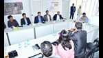 Industrial development minister Nand Gopal Gupta Nandi reviewing the preparations for the UP Global Investors’ Summit. (HT) Industrial development minister Nand Gopal Gupta Nandi reviewing the preparations for the UP Global Investors’ Summit. (HT)