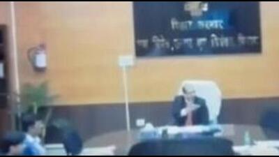 A purported video clip of top IAS officer K K Pathak has been circulating on social media since Wednesday. (Video grab) A purported video clip of top IAS officer K K Pathak has been circulating on social media since Wednesday. (Video grab)