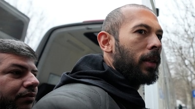 Tate, an influencer with millions of online followers, urged the Moldovan woman to join him in Romania. (AP) Tate, an influencer with millions of online followers, urged the Moldovan woman to join him in Romania. (AP)
