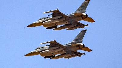 Kyiv has requested American-made F-16 warplanes to help repel the Russian invasion. (AFP)