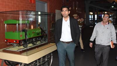 Gurugram DC Nishant Kumar Yadav visits the Heritage Transport Museum at Bilaspur - Taoru Road on Thursday. (HT PHOTO) Gurugram DC Nishant Kumar Yadav visits the Heritage Transport Museum at Bilaspur - Taoru Road on Thursday. (HT PHOTO)