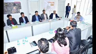 Industrial development minister Nand Gopal Gupta Nandi reviewing the preparations for the UP Global Investors’ Summit. (HT) Industrial development minister Nand Gopal Gupta Nandi reviewing the preparations for the UP Global Investors’ Summit. (HT)