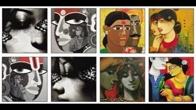 Some of the artworks that will be on display at the exhibition (HT Photos) Some of the artworks that will be on display at the exhibition (HT Photos)