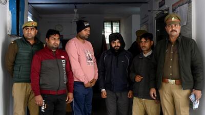 The four suspects have duped nine people since January 12 of more than  ₹7 lakh. (Sunil Ghosh/HT Photo)