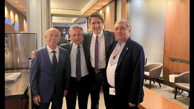 Uyghur leaders with Canadian Prime Minister Justin Trudeau in Ottawa on January 30. (Mehmet Tohti/Twitter) Uyghur leaders with Canadian Prime Minister Justin Trudeau in Ottawa on January 30. (Mehmet Tohti/Twitter)
