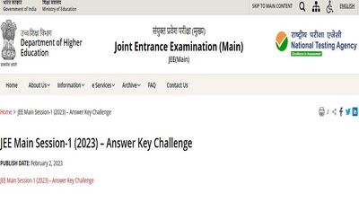 JEE Mains Answer Key 2023 for Session 1 released at jeemain.nta.nic.in JEE Mains Answer Key 2023 for Session 1 released at jeemain.nta.nic.in