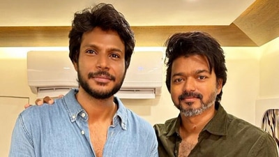 Sundeep Kishan meets Thalapathy Vijay.