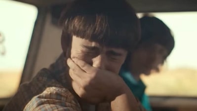 Noah Schnapp as Will Byers and Finn Wolfhard as Mike Wheeler in Stranger Things season 4. Noah Schnapp as Will Byers and Finn Wolfhard as Mike Wheeler in Stranger Things season 4.
