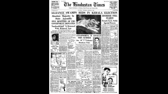 HT This Day: February 3, 1960 -- Annapoorna II assault this summer HT This Day: February 3, 1960 -- Annapoorna II assault this summer