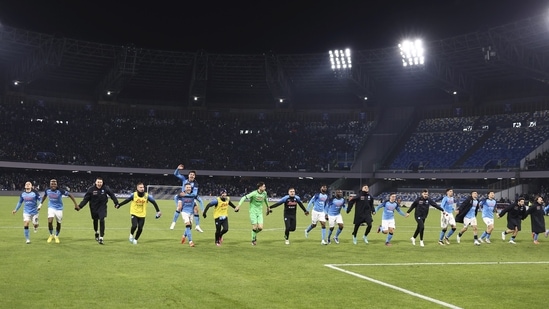 Napoli beat Juventus 5-1 this term with Osimhen and Kvaratskhelia, who leads the league’s assists tally, running rings around a team that won nine Serie A titles between 2011-12 and 2019-20.(AP)