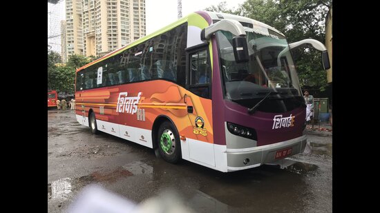 Shivai buses are currently only running on the Pune-Ahmednagar route and are receiving a positive response. (HT PHOTO)
