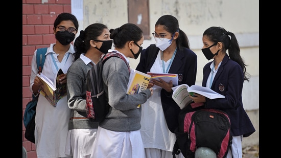 Students at a Delhi school. (HT Archive)