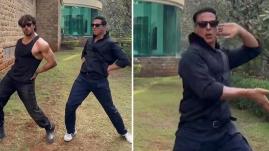 Tiger Shroff and Akshay Kumar dances to Selfiee song Main Khiladi.