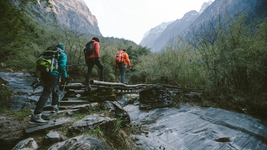 Invest in good trekking equipments: Invest in good quality footwear that will prevent you from slipping and injuring yourself. Also, pick a comfortable backpack with proper support. (File Photo)