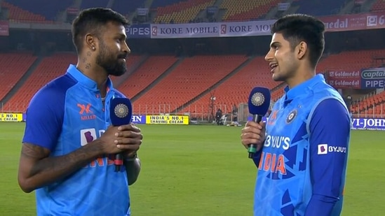 Hardik Pandya (L) with Shubman Gill Hardik Pandya (L) with Shubman Gill