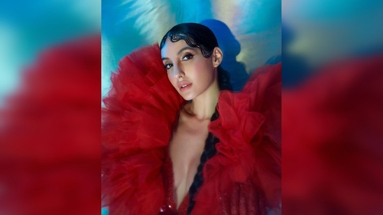 Nora Fatehi steals breaths as she steps into this couture from the shelves of the international label Artinë. (Instagram/@norafatehi)