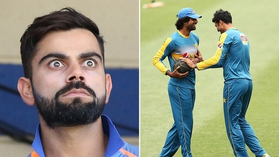 Virat Kohli and Sohail Khan (Extreme Right) had a duel during the 2015 World Cup(Getty Images)