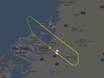 Flight path of Air India Express flight IX 348 from Abu Dhabi to Calicut. (Source: Flightradar24) Flight path of Air India Express flight IX 348 from Abu Dhabi to Calicut. (Source: Flightradar24)