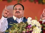 BJP president JP Nadda will address two public rallies today in Tripura.(File) BJP president JP Nadda will address two public rallies today in Tripura.(File)