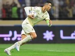 Cristiano Ronaldo runs with the ball after scoring(AFP) Cristiano Ronaldo runs with the ball after scoring(AFP)