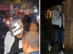 Raj Kundra wears a helmet at Shamita Shetty's birthday bash. Raj Kundra wears a helmet at Shamita Shetty's birthday bash.