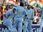 MS Dhoni and Joginder Sharma were part of the winning T20 World Cup side in 2007(Twitter) MS Dhoni and Joginder Sharma were part of the winning T20 World Cup side in 2007(Twitter)